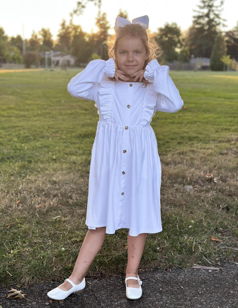 Arshiner Toddler Sweater Dress Ruffle Ribbed Knit Dresses