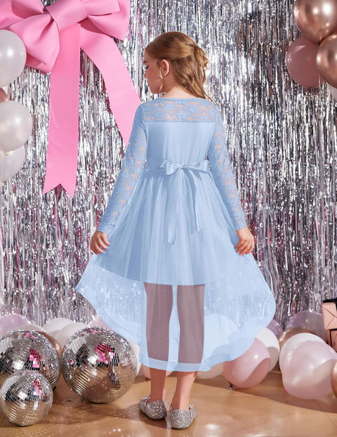 Arshiner Flower Girl Lace Tutu Dresses Flowy Party Dress
