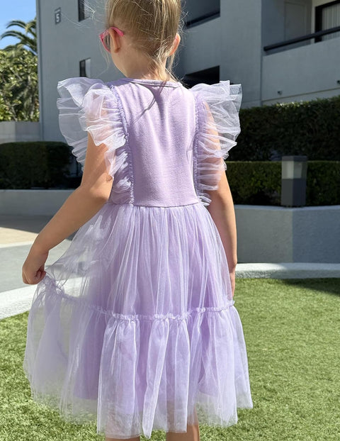 【2-6T】Arshiner Toddler Tutu Dress Girls Tulle Ruffle Bowknot Dresses