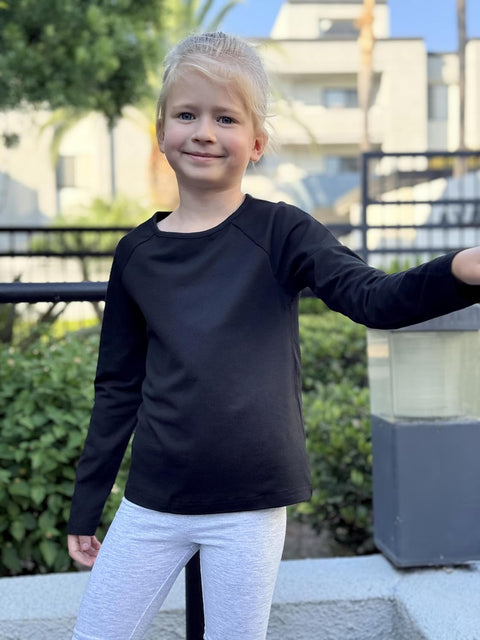 Arshiner Girls Raglan Long Sleeve Shirts Soft Tunic Tops