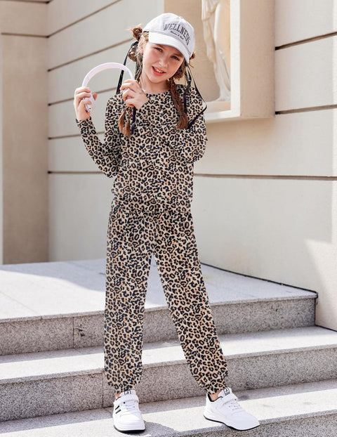 Arshiner Girls 2 Piece Outfits Long Sleeve Sweatsuit Set