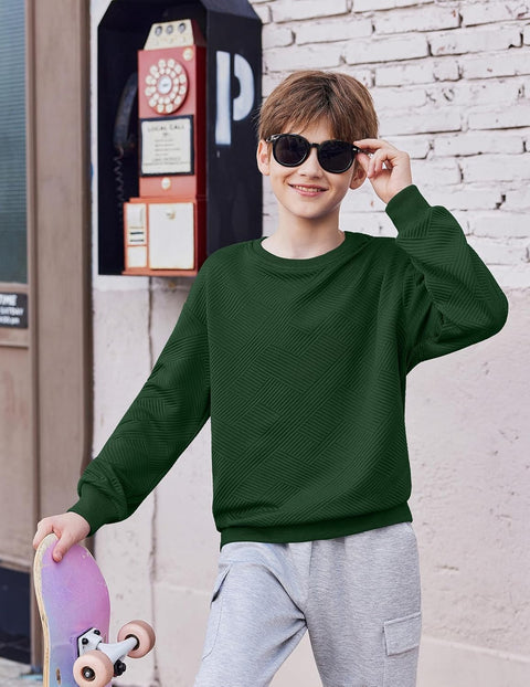 Arshiner Boys Geometric Texture Sweatshirts