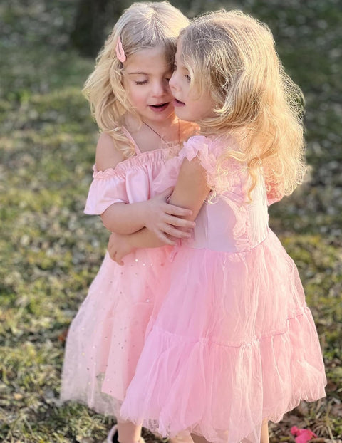 【2-6T】Arshiner Toddler Tutu Dress Girls Tulle Ruffle Bowknot Dresses