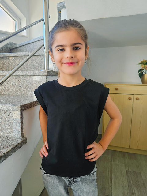 Arshiner Girls T Shirts Cap Sleeves Casual Summer Tops Tank Tee