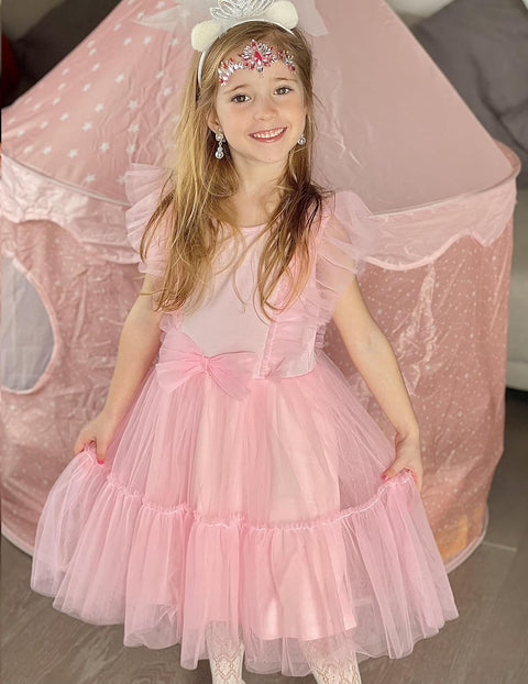 【2-6T】Arshiner Toddler Tutu Dress Girls Tulle Ruffle Bowknot Dresses