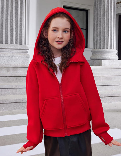 Arshiner Girls Zip Up Hoodies Sweatshirts Fleece Jackets