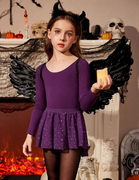 Arshiner Girls Ballet Leotards with Chiffon Dance Skirt