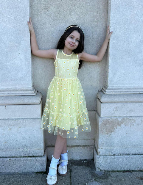 [2T-7Y] Arshiner Toddler Sleeveless Formal Dress Fancy Cute Tulle Glitter Dresses