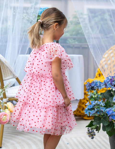 Arshiner Girls Tulle Dress Toddler Layered Tutu Dresses