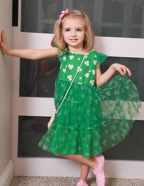 Arshiner Toddler Baby Girl Dress Ruffle Sleeveless Tulle Dresses 2-6