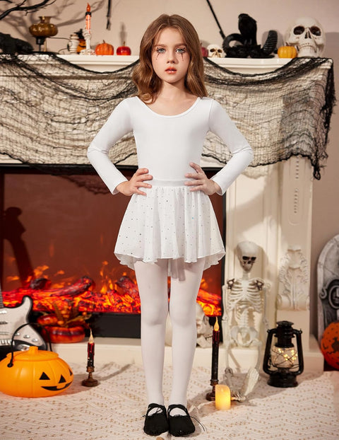 Arshiner Girls Ballet Leotards with Chiffon Dance Skirt