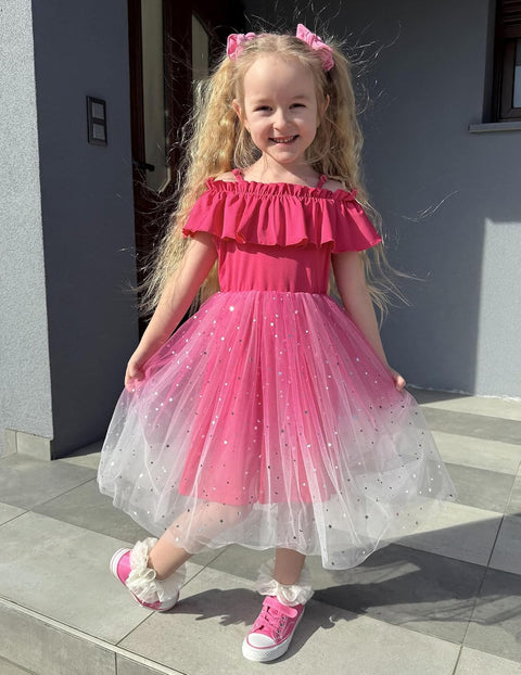 Arshiner Toddler Girl Tulle Dress Girls Sequin Dresses