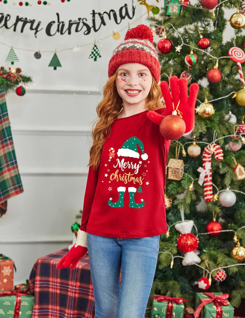 Arshiner Girls Raglan Long Sleeve Shirts Soft Tunic Tops