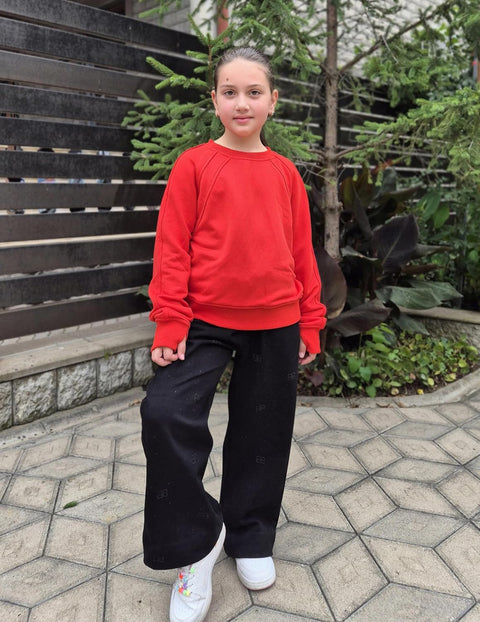 Arshiner Girls Sweatshirt Crop Tops Cropped Ribbed Shirts