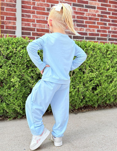 Arshiner Girls Clothes Crew Neck Long Sleeve Tops and Pants Set