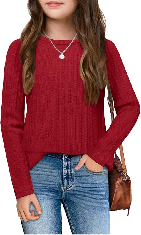 Arshiner Girls Raglan Long Sleeves Shirts Knit Tops