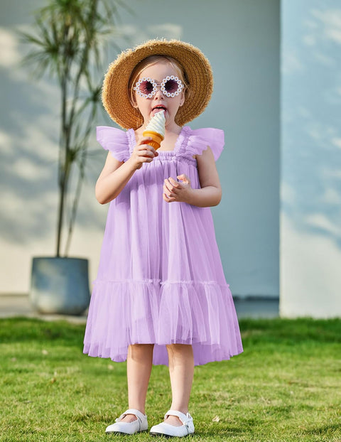 Arshiner Toddler Tulle Dress for Girls Layered Tutu Ruffle Dresses