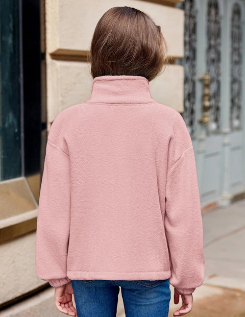 Arshiner Girls Zip Up Fleece Jacket Fall Winter Sherpa Sweatshirts