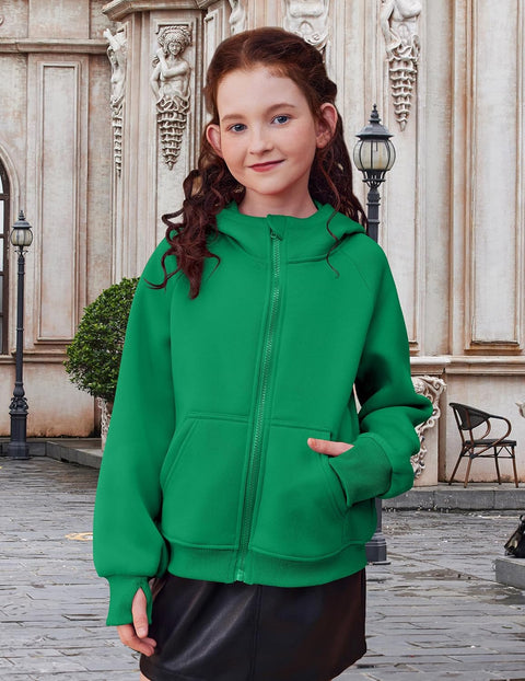 Arshiner Girls Zip Up Hoodies Sweatshirts Fleece Jackets