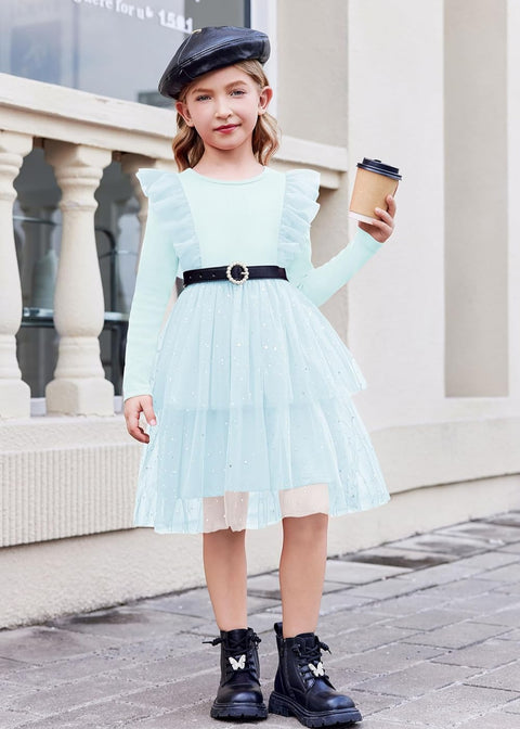 Arshiner Toddler Dress Girls Tutu Tiered Party Sequin Dresses