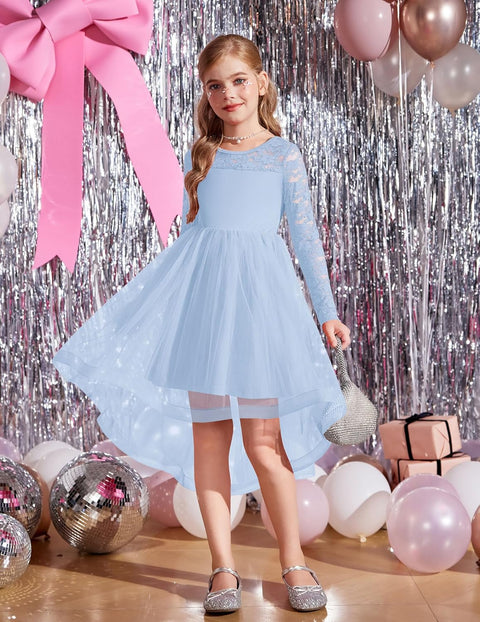Arshiner Flower Girl Lace Tutu Dresses Flowy Party Dress
