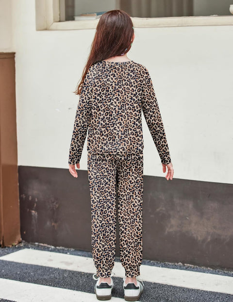 Arshiner Girls 2 Piece Outfits Long Sleeve Sweatsuit Set