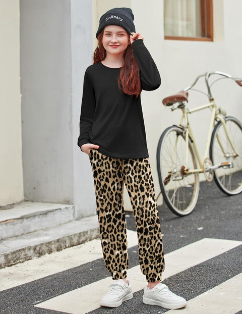 Arshiner Girls 2 Piece Outfits Fashion Tracksuits Jogger Set