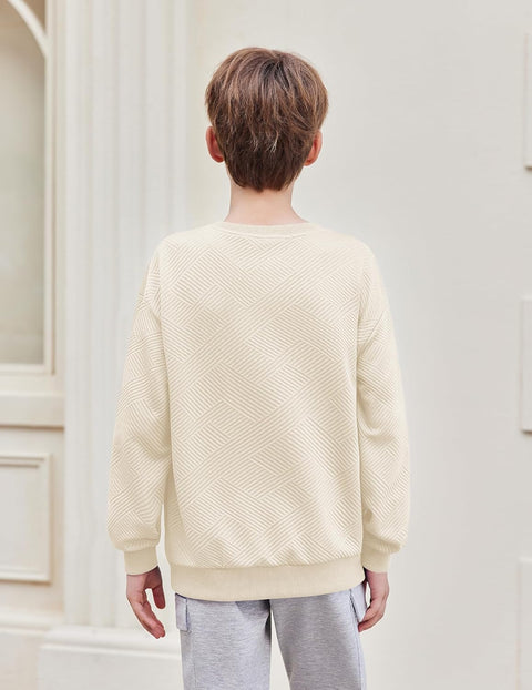 Arshiner Boys Geometric Texture Sweatshirts