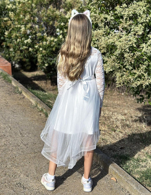 Arshiner Flower Girl Lace Tutu Dresses Flowy Party Dress