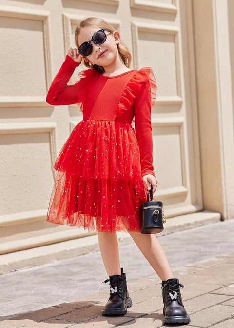 Arshiner Toddler Dress Girls Tutu Tiered Party Sequin Dresses