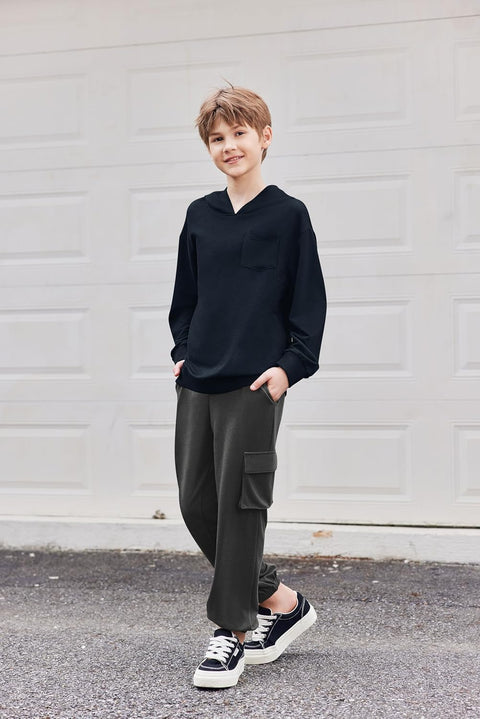Arshiner Boys Long Sleeve Hoodie and Pants Outfit Set