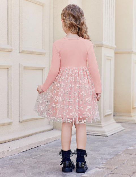 Arshiner Toddler Girls Tutu Dress Long Sleeve Party Dresses