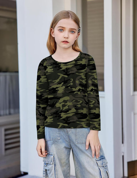Arshiner Girls Pleated Long Sleeve Shirts