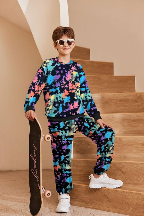 Arshiner Boys Long Sleeve Hoodie and Pants Outfit Set