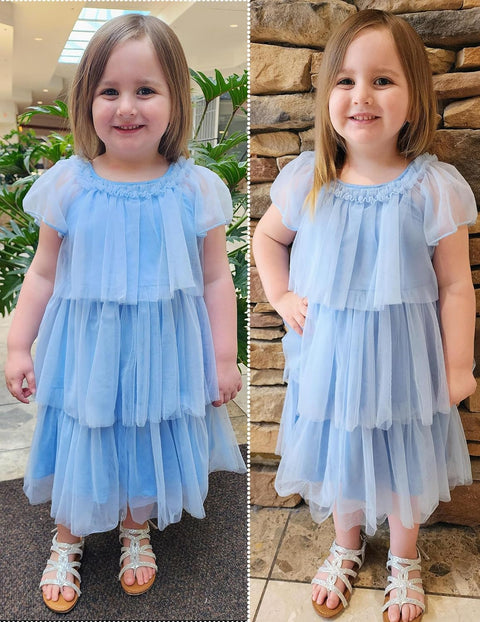 Arshiner Girls Tulle Dress Toddler Layered Tutu Dresses