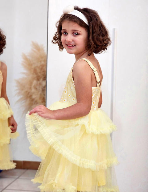 Arshiner Toddler Girls Tulle Dress Tiered Ruffle Fluffy Tutu Dresses 2-8 Years
