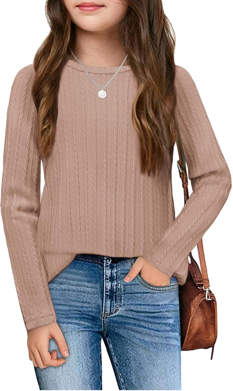 Arshiner Girls Raglan Long Sleeves Shirts Knit Tops