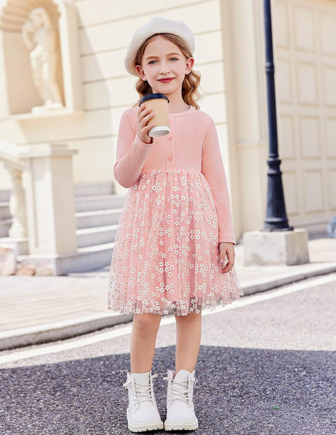 Arshiner Toddler Girls Tutu Dress Long Sleeve Party Dresses