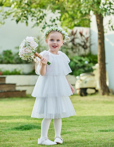 Arshiner Girls Tulle Dress Toddler Layered Tutu Dresses