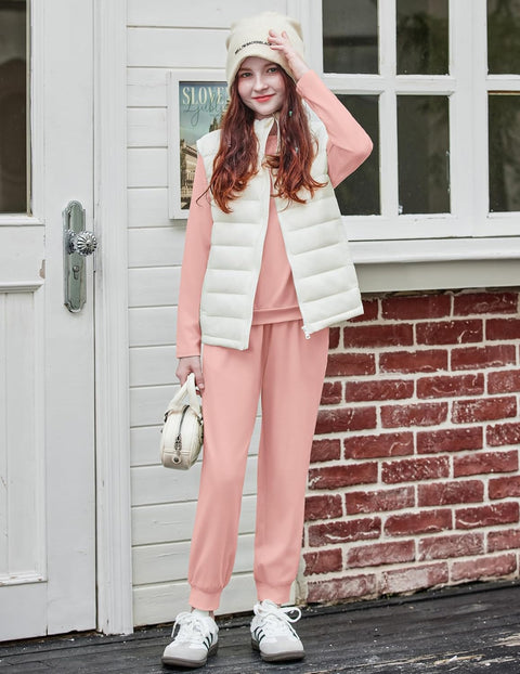 Arshiner Girls 2 Piece Outfits Long Sleeve Sweatshirt Set