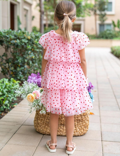 Arshiner Girls Tulle Dress Toddler Layered Tutu Dresses