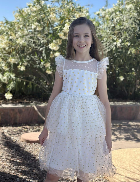 Arshiner Toddler Girls Tutu Sundress Ruffle Sleeve Double Fluffy Tiered Dresses