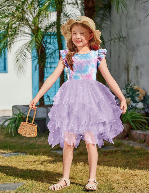 Arshiner Toddler Tutu Dress Girls Irregular Princess Formal Dresses