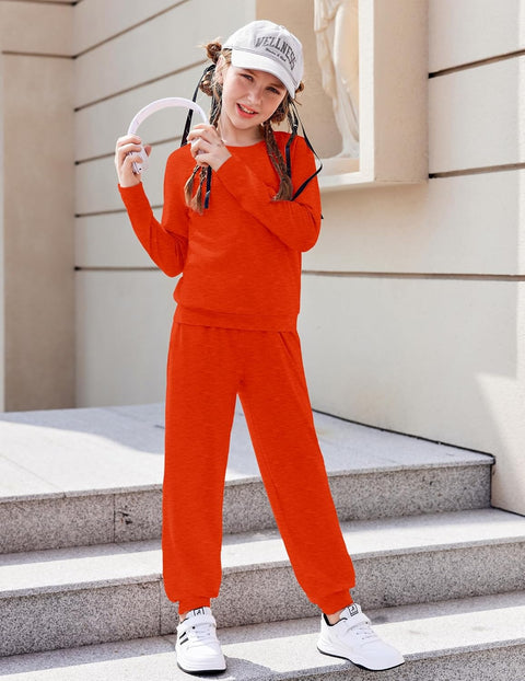 Arshiner Girls 2 Piece Outfits Long Sleeve Sweatsuit Set