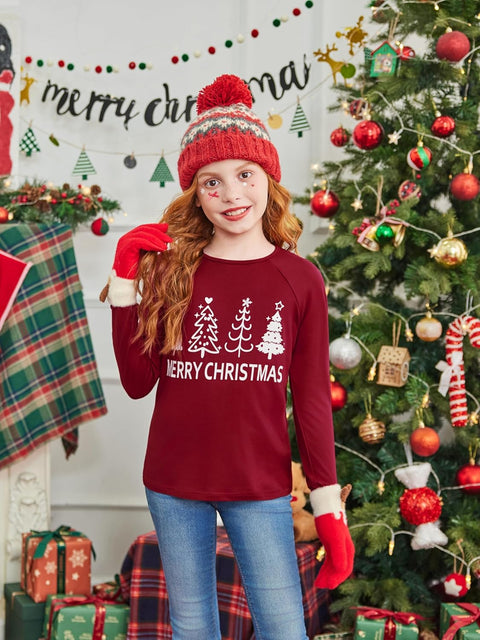 Arshiner Girls Raglan Long Sleeve Shirts Soft Tunic Tops