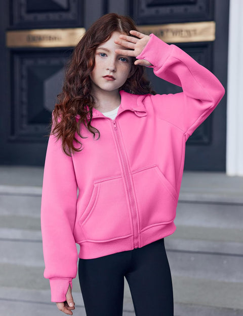 Arshiner Girls Zip Up Hoodies Sweatshirts Fleece Jackets