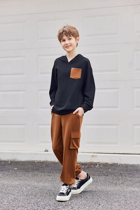 Arshiner Boys Long Sleeve Hoodie and Pants Outfit Set