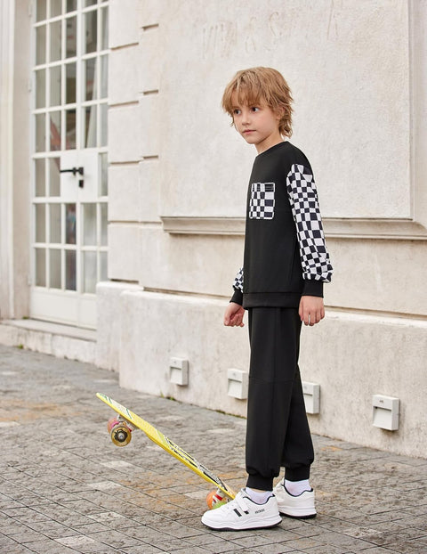 Arshiner Boys Sweatsuit Sweatshirt and Pants Tracksuit Set