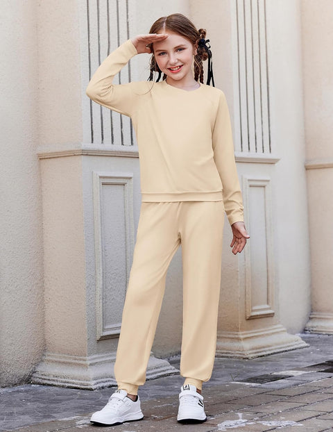 Arshiner Girls 2 Piece Outfits Long Sleeve Sweatsuit Set
