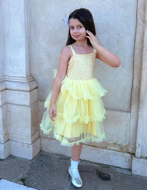 Arshiner Toddler Girls Tulle Dress Tiered Ruffle Fluffy Tutu Dresses 2-8 Years